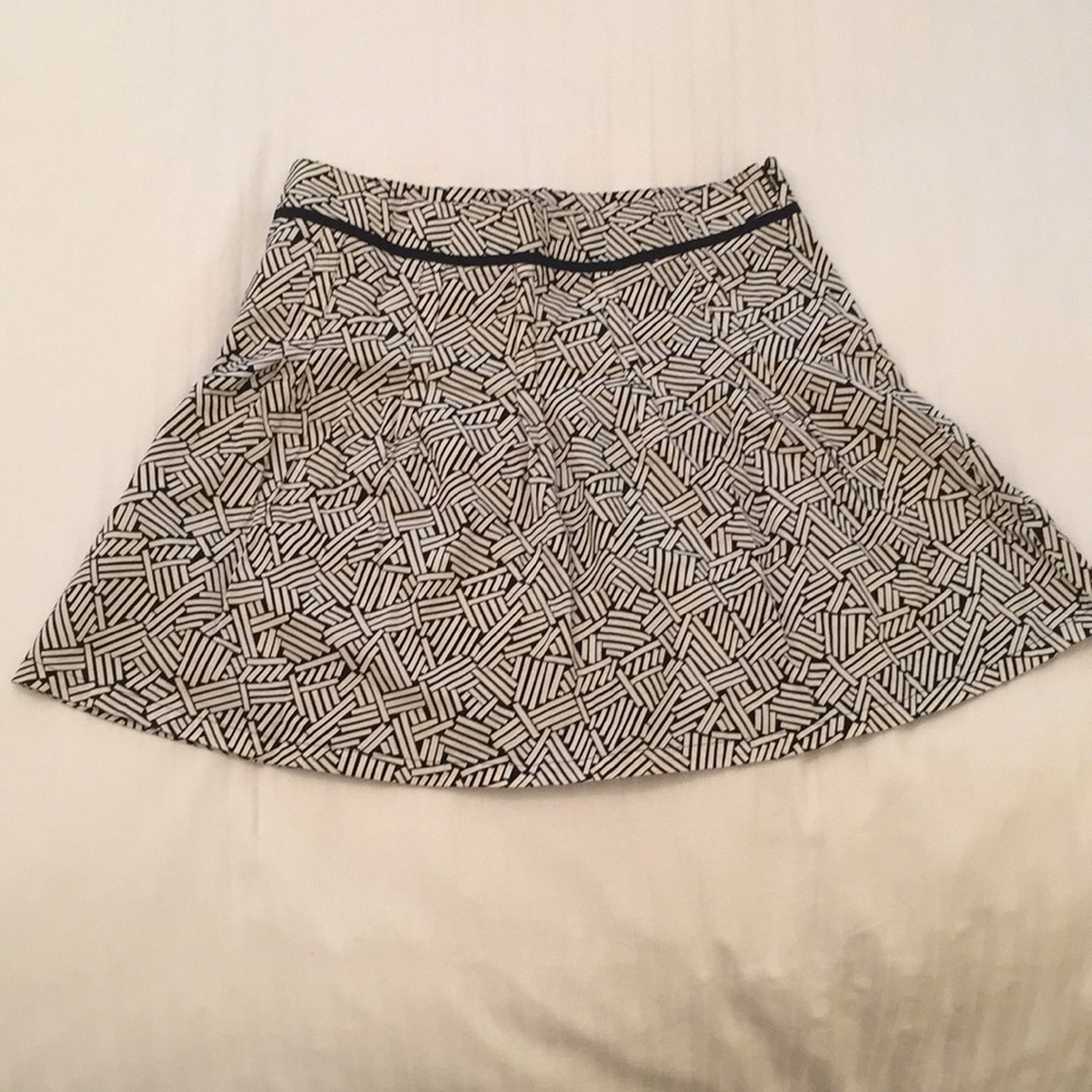 Ann Taylor Loft Casual A-Line Skirt - Black/White
